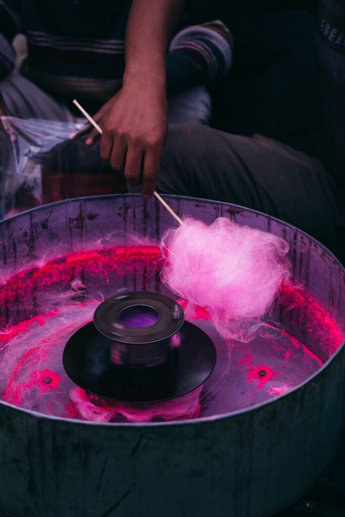 making cotton candy